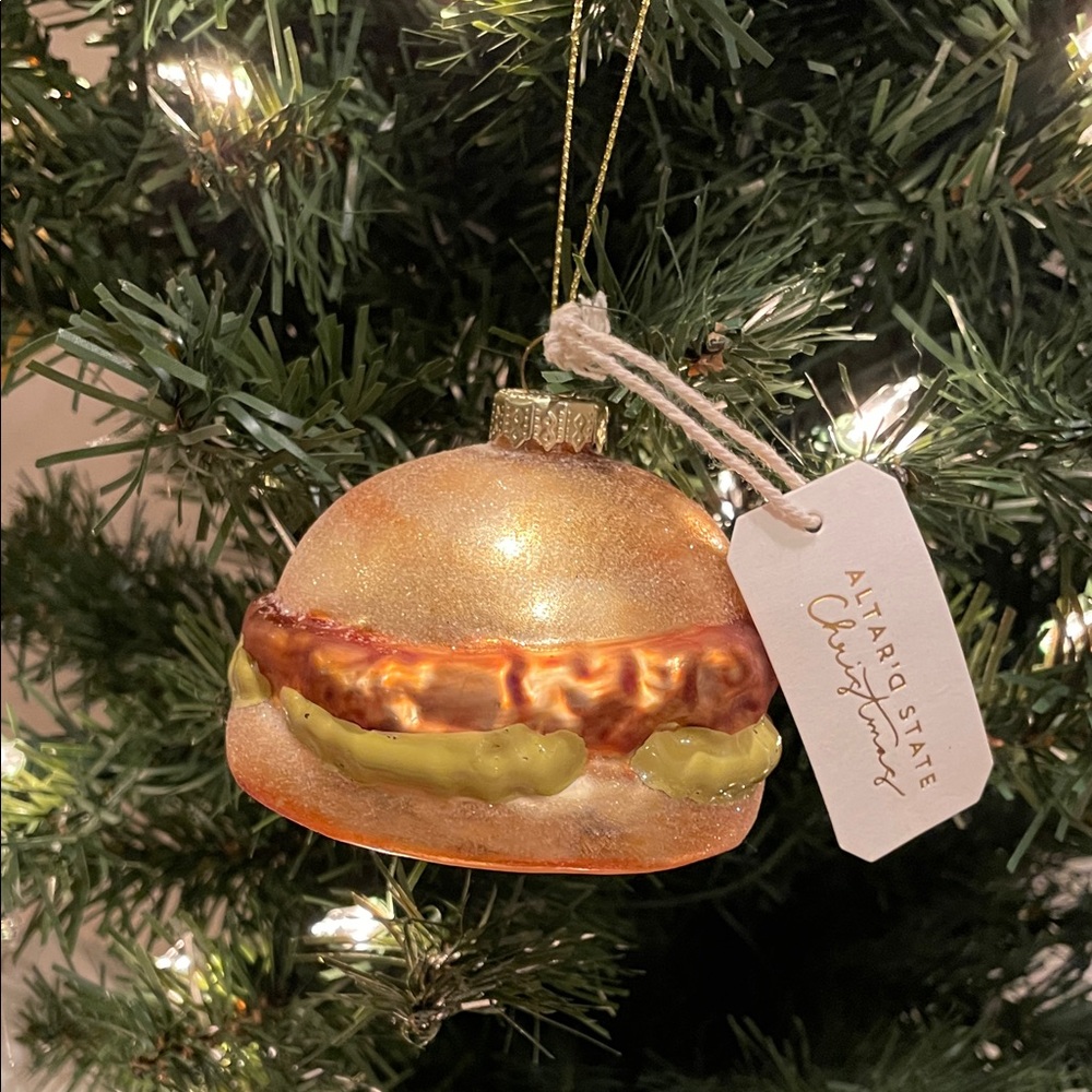 NWT Altar'd State Burger Christmas Ornament